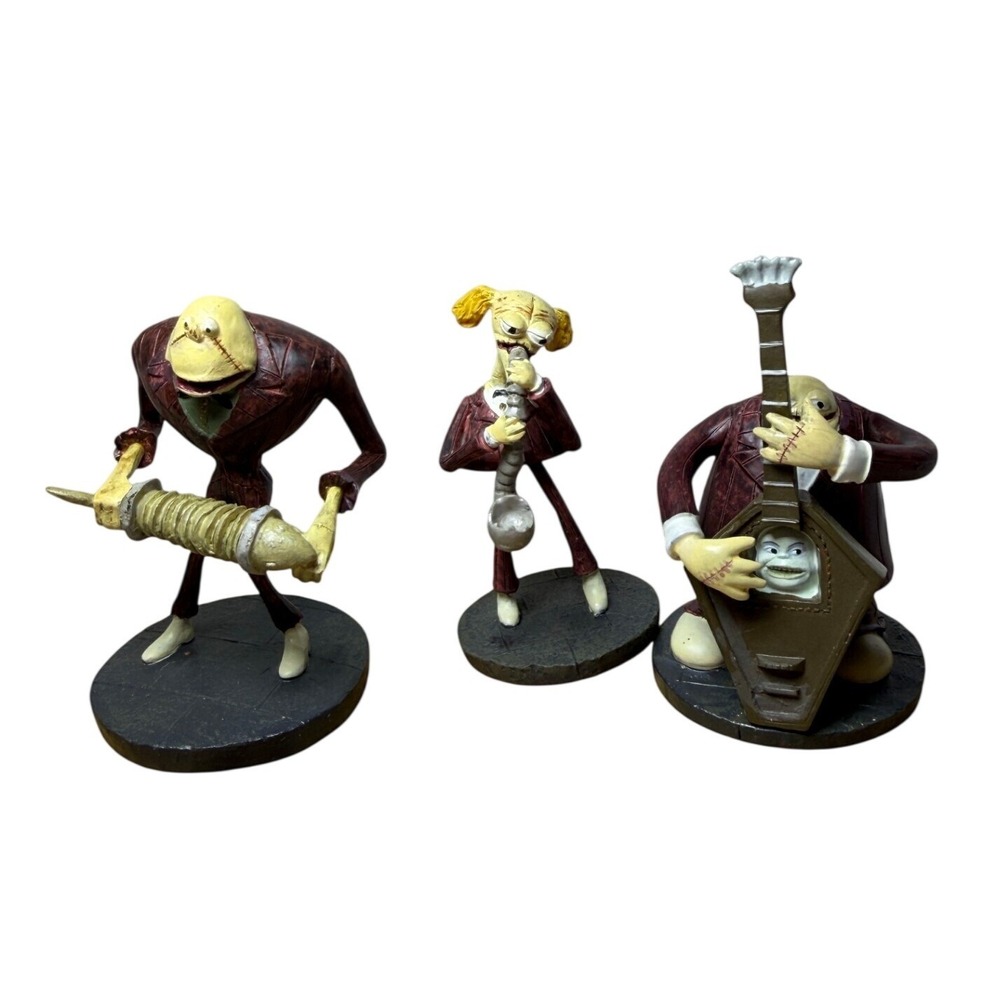 Hawthorne Village Nightmare Before Christmas Madcap Musicians Set 3 Figures COA